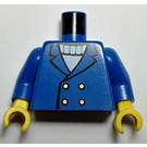 LEGO Blue Suit with Four Buttons and Open Collar Torso (973 / 73403)