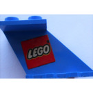 LEGO Bleu Queue 4 x 2 x 2 avec Lego logo Autocollant (3479)