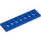 LEGO Blue Technic Plate 2 x 8 with Holes (3738)