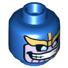 LEGO Blau Thanos Minifigure Kopf (Einbau-Vollbolzen) (3626 / 29200)