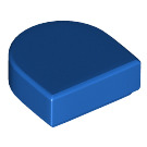 LEGO Blau Fliese 1 x 1 Hälfte Oval (24246 / 35399)