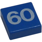 LEGO Blau Fliese 1 x 1 mit 60 mit Nut (3070)