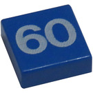 LEGO Blauw Tegel 1 x 1 met 60 met groef (3070)