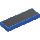 LEGO Blue Tile 1 x 3 with Black Section (63864 / 103640)