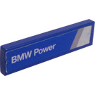 LEGO Blauw Tegel 1 x 4 met BMW Power (Links) Sticker (2431)
