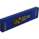 LEGO Blue Tile 1 x 4 with ENgyne and Kyoto Logos Sticker (2431)