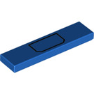 LEGO Blau Fliese 1 x 4 mit Minions Schwarz Pocket (2431 / 69150)