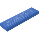 LEGO Blue Tile 1 x 4 with POWER by Ford Sticker (2431)