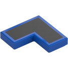 LEGO Blue Tile 2 x 2 Corner with Black Section (14719 / 103642)