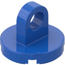 LEGO Blue Tile 2 x 2 Round (Thin Lifting Ring, "X" Bottom) (2376)