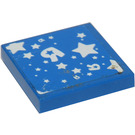 LEGO Bleu Tuile 2 x 2 avec Toys R Us Stars et 'R' Autocollant avec rainure (3068)