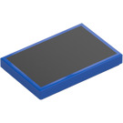 LEGO Blue Tile 2 x 3 with Black Rectangle (26603 / 103643)