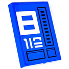 LEGO Bleu Tuile 2 x 3 avec blanc '8' Autocollant (26603)