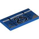 LEGO Blau Fliese 2 x 4 mit "25" (33702 / 87079)