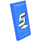 LEGO Blue Tile 2 x 4 with '5' Sticker (87079)