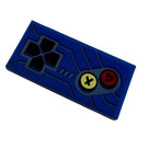 LEGO Blue Tile 2 x 4 with Arcade Game Controls Sticker (87079)