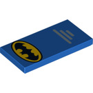 LEGO Blau Fliese 2 x 4 mit Batman TV Series Logo (16720 / 87079)