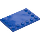 LEGO Blu Piastrella 4 x 6 con Bottoncini su 3 Edges (6180)