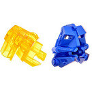 LEGO Toa Head with Transparent Neon Yellow Toa Eyes/Brain Stalk