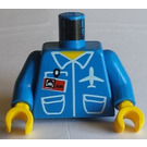 LEGO Blauw Torso met Airplane en ID logo (973)