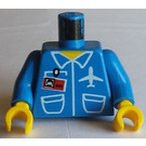 LEGO Blauw Torso met Vliegtuig en ID logo (973)