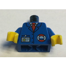 LEGO Blue Torso with Coast Guard Logo, Name Tag and Red Tie (973)
