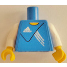 LEGO Blauw Torso met Klein Adidas logo en #8 op Terug (973)