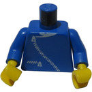 LEGO Blauw Town Torso met Gebogen Zipper (973)