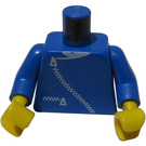 LEGO Azul Town Torso con Curvo Zipper (973)