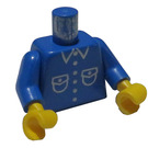 LEGO Blå  Town Torso med skjorte med 6 knapper og knaplommer (973)