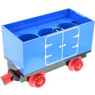 LEGO Blauw Trein Battery Doos Auto met Deur Sticker