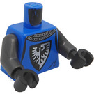 LEGO Blue Tunic Torso with Pearl Dark Gray Arms and Falcon Shield (973 / 76382)