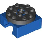 LEGO Blauw Turntable Poten met Zwart Top (30516 / 76514)