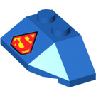 LEGO Blue Wedge 2 x 4 Triple with Superman Logo (47759)
