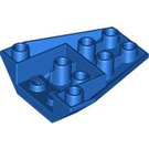 LEGO Blauw Wig 4 x 4 Drievoudig Omgekeerd zonder versterkte noppen (4855)