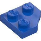 LEGO Blauw Wig Plaat 2 x 2 Cut Hoek (26601)