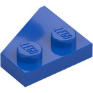 LEGO Bleu Pièce de monnaie assiette 2 x 2 Aile Droite (24307)