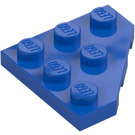 LEGO Blå Kile Plate 3 x 3 Hjørne (2450)