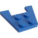 LEGO Blue Wedge Plate 3 x 4 without Stud Notches (4859)