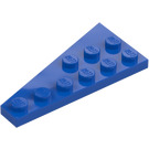 LEGO Bleu Pièce de monnaie assiette 3 x 6 Aile Droite (54383)