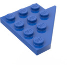 LEGO Blauw Wig Plaat 4 x 4 Vleugel Links (3936)