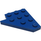 LEGO Blau Keil Platte 4 x 4 Flügel Rechts (3935)