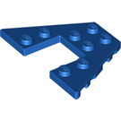 LEGO Blau Keil Platte 4 x 6 mit 2 x 2 Ausgeschnitten (29172 / 47407)