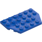 LEGO Blå Kile Plade 4 x 6 uden hjørner (32059 / 88165)