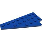 LEGO Blu Cuneo Piastra 4 x 8 Ala Sinistra senza Bottoncino Notch