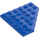 LEGO Blauw Wig Plaat 6 x 6 Hoek (6106)