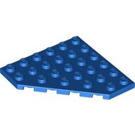 LEGO Blauw Wig Plaat 6 x 6 Hoek (6106)