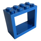 LEGO Blå Vindue 2 x 4 x 3 med afrundede huller (4132)