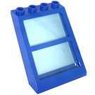 LEGO Blue Window 4 x 4 x 3 Roof with Centre Bar and Transparent Light Blue Glass (6159)