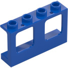 LEGO Blauw Raamkozijn 1 x 4 x 2 met holle noppen (61345)